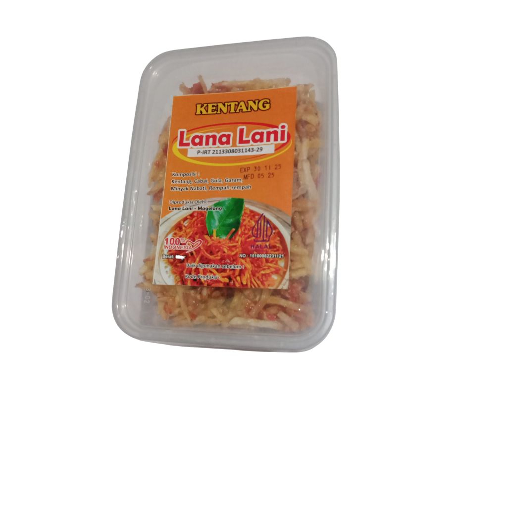 

Kentang Mustofa pedas manis daun jeruk original kemasan twinwall | Free Bubble wrap