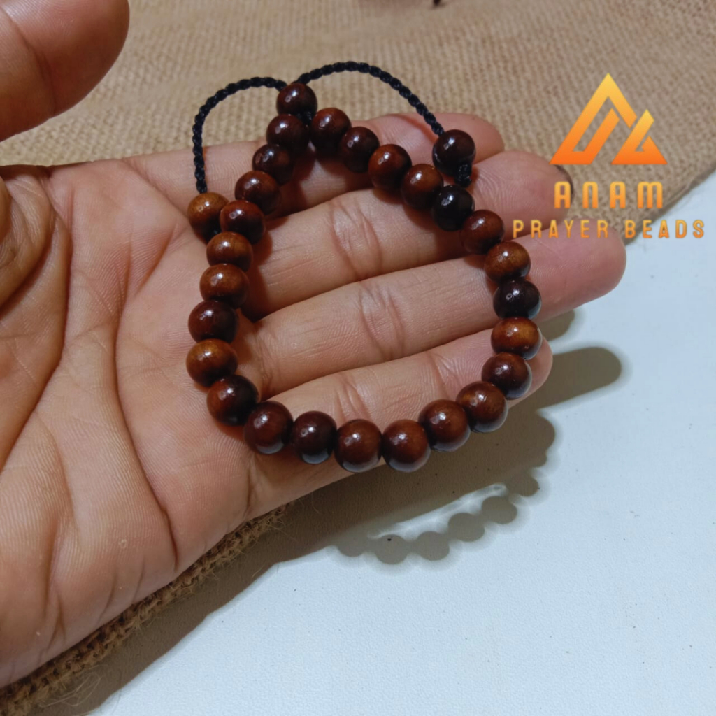 gelang kayu stigi asli 100% gelang kayu stigi laut 7mm model tali serut