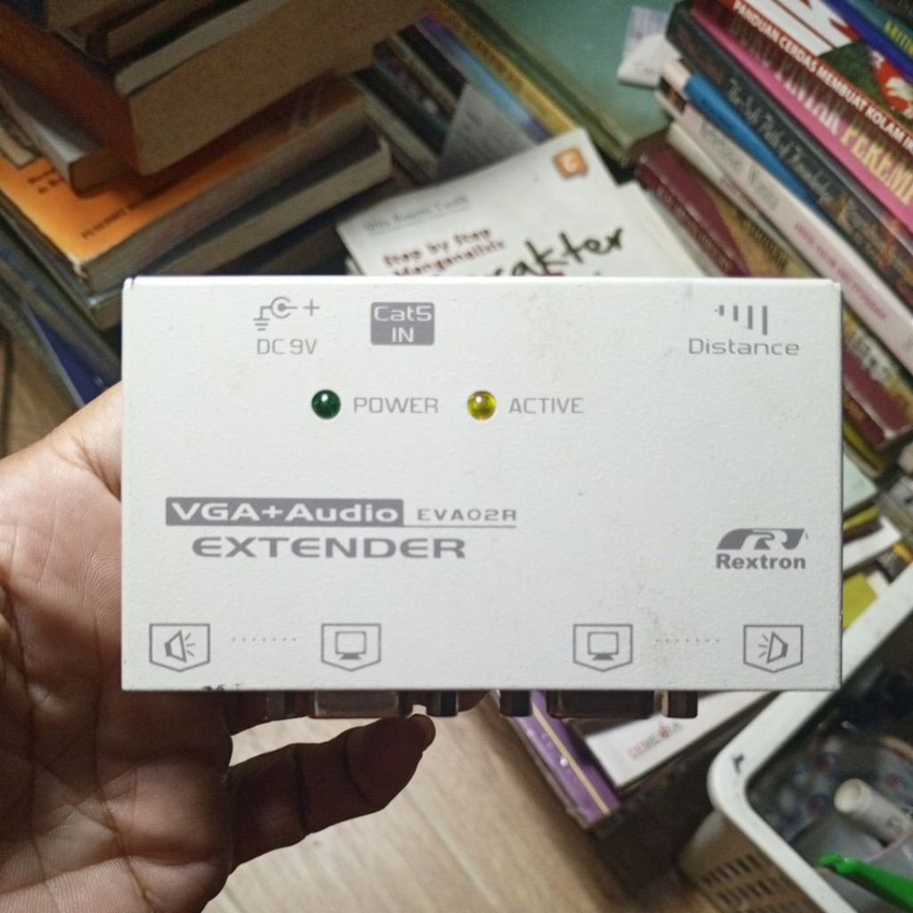 VGA + AUDIO EXTENDER, tipe EVA02R, Rextron, kondisi baik, berfungsi normal, used seken bekas prelove
