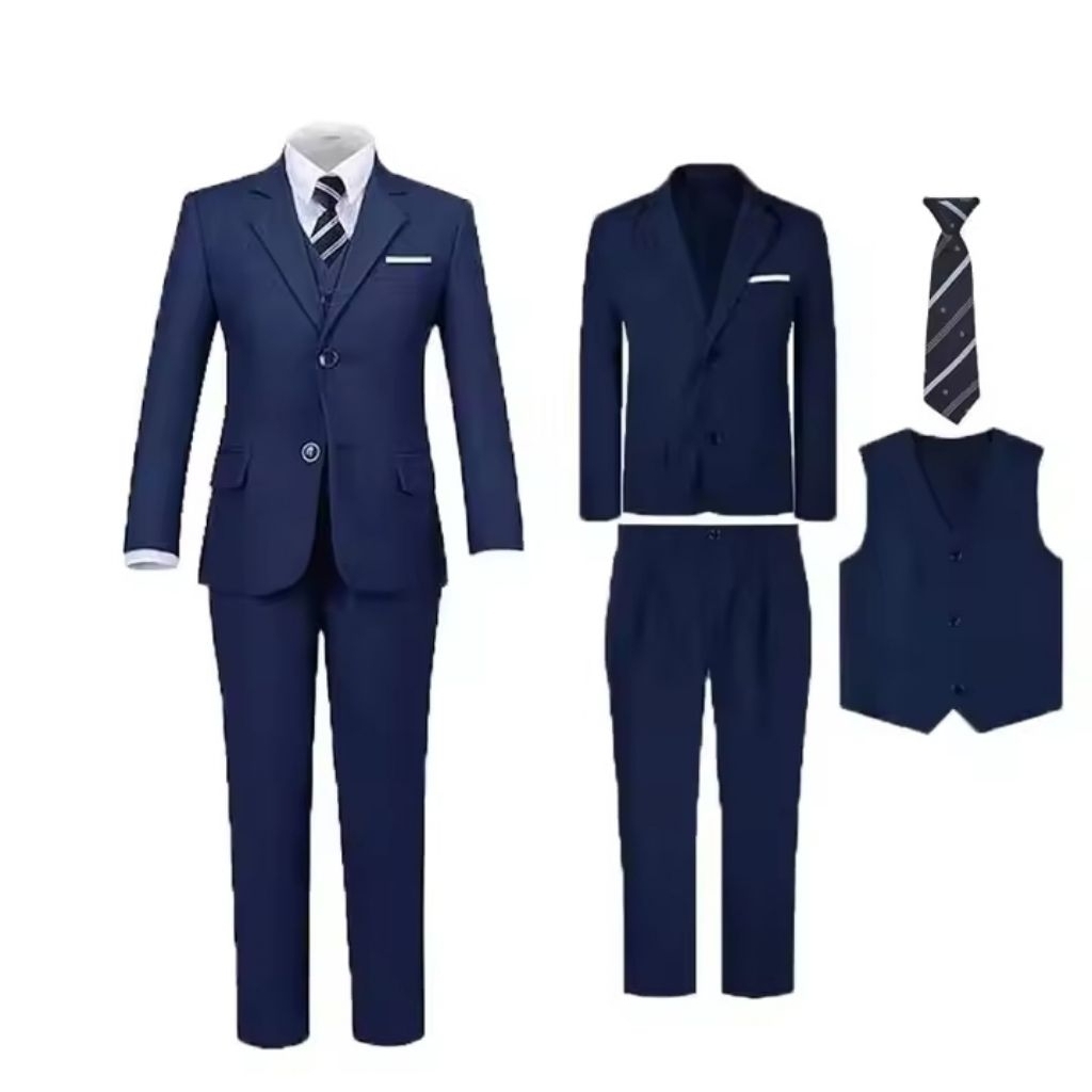 full set setelan jas pria/jas+rompi+celana+kemeja putih+desi+ tempat jas