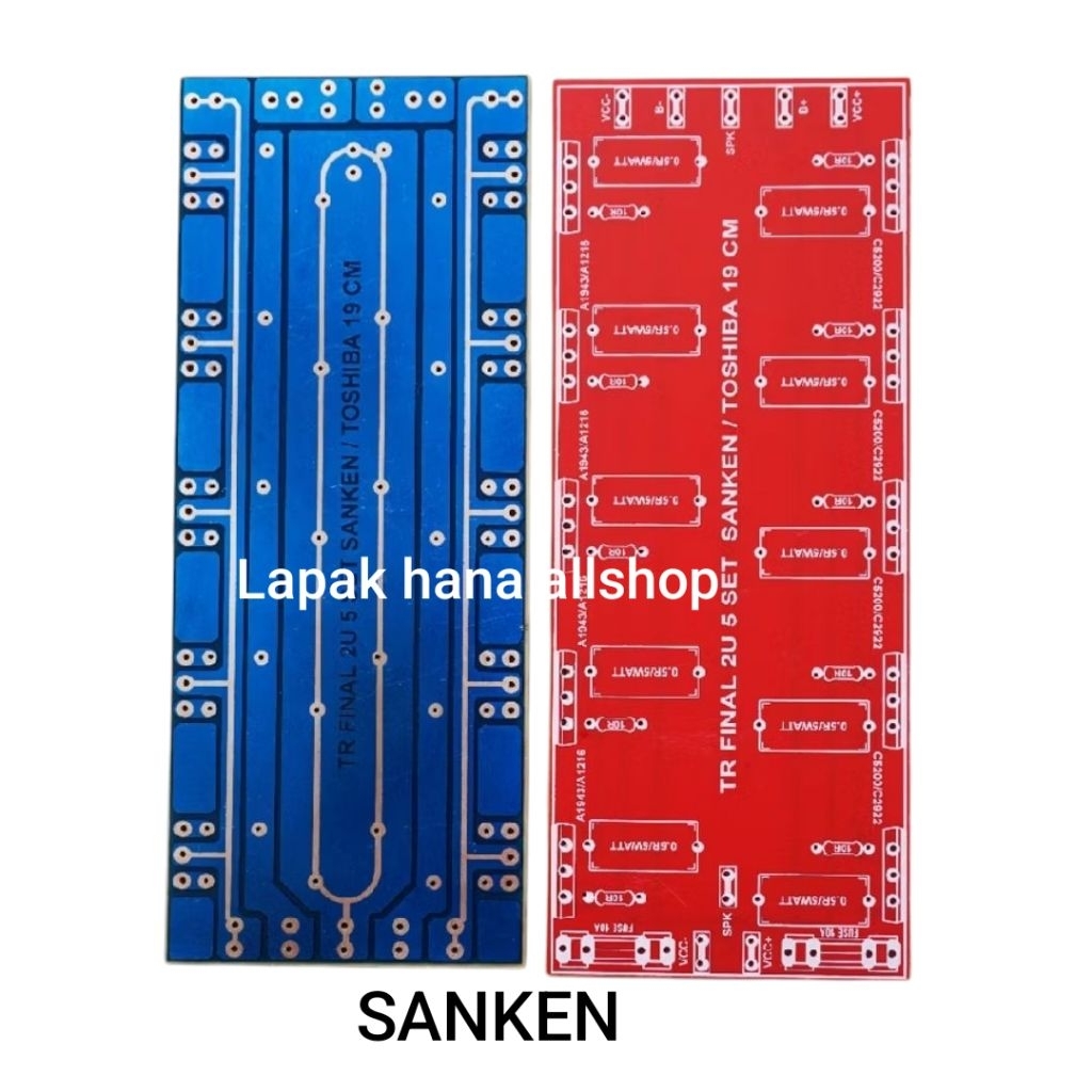 Pcb 2u transistor sanken 4 set 5 set bahan semi fiber pcb tr final 2u