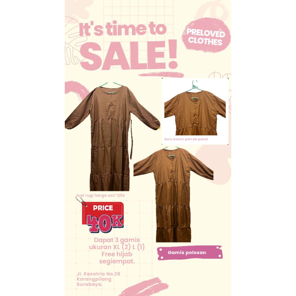 Gamis wanita muslimah // kain adem ..