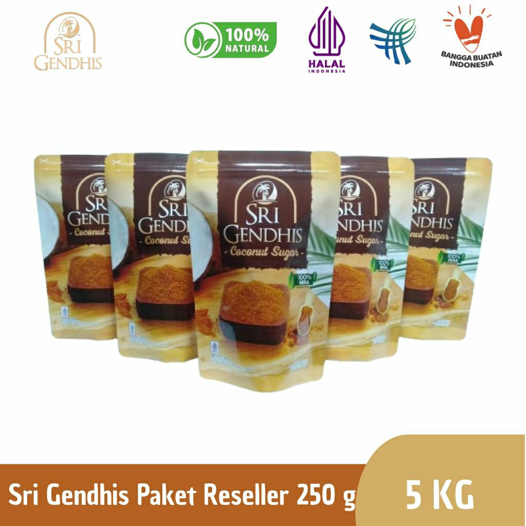 

Gula Semut Kelapa Murni Organik / Coconut Sugar Sri Gendhis Paket Reseller 250 Gram 5 Kilogram