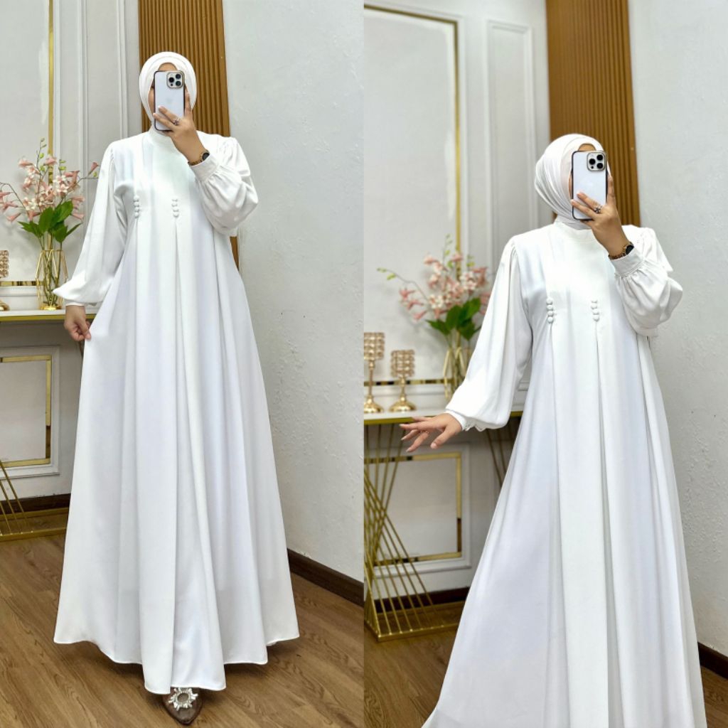 Gamis Marbella Premium Baju gamis polos mewah elegan