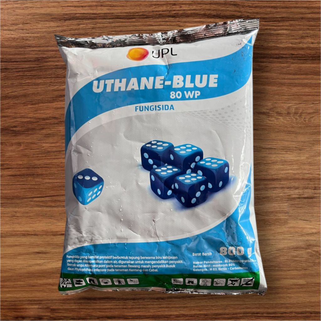 UTHANE BLUE 80 WP 800GR Fungisida Mancozeb Biru