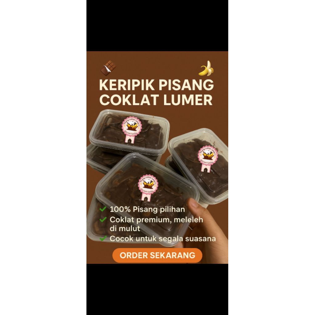 

waroenk SyaSha kripik pisang coklat lumer