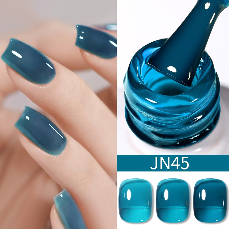 [BPOM]BORN PRETTY Blue Jelly Gel Polish Kutek Jelly Nail Art Gel Nail Polish 10ml Biru Warna Transpa