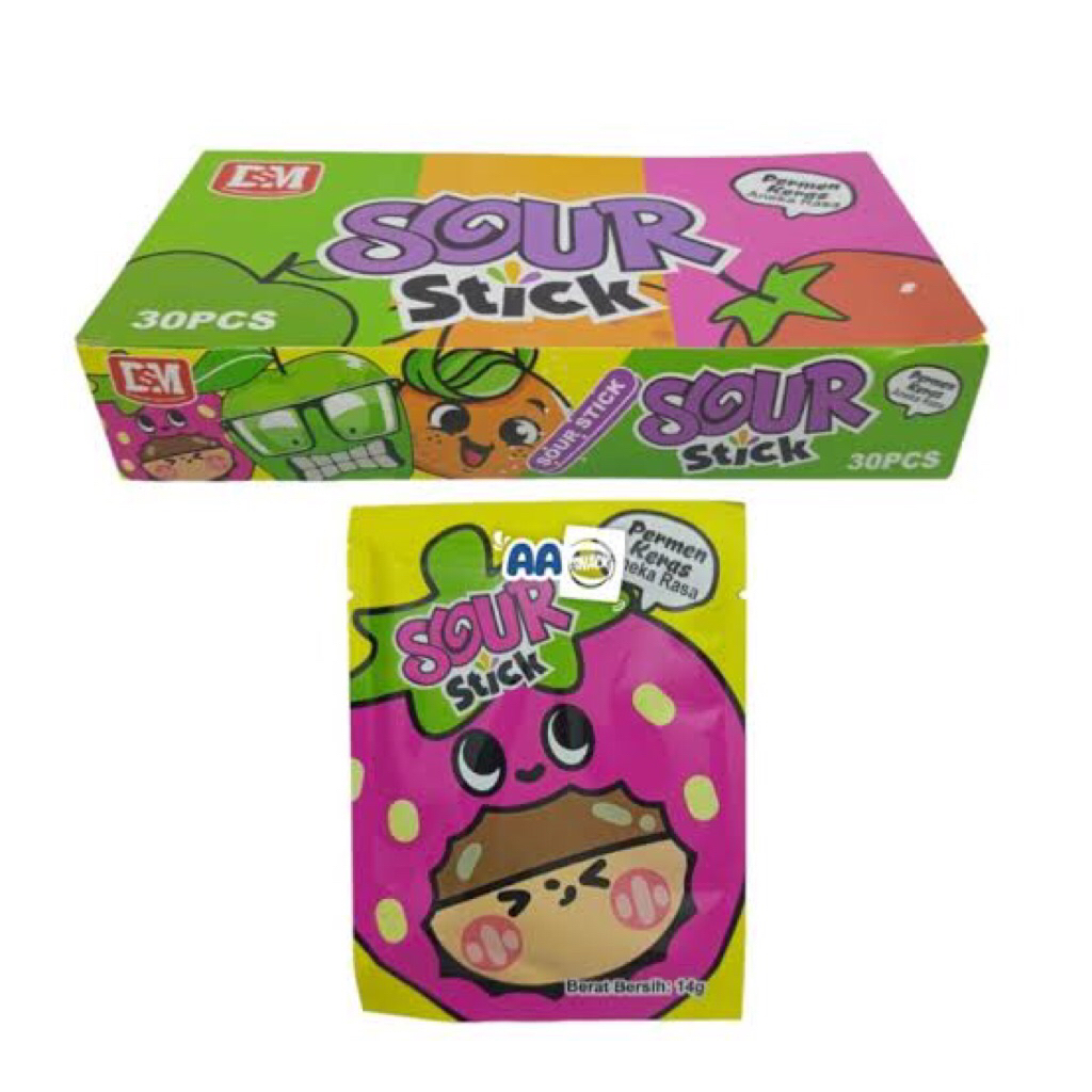 

Permen Sour Stick ISI 30 pcs BERAT 180 g