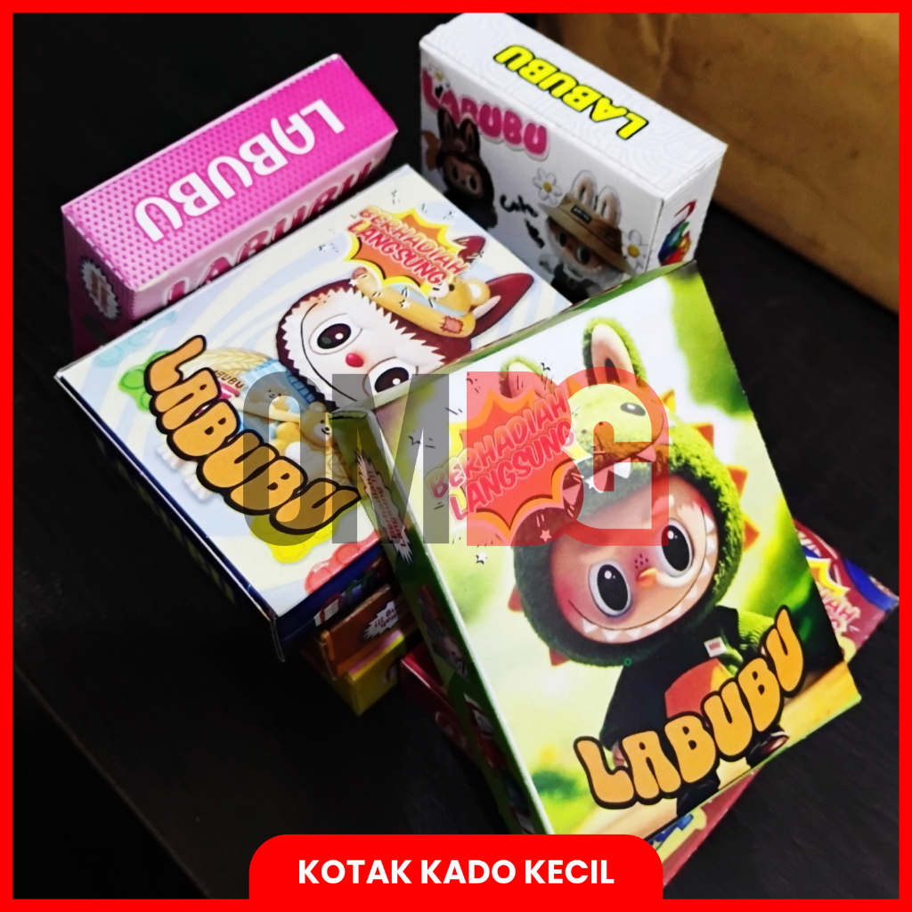 

[GROSIR] Kotak Hadiah Surprise Box Labubu Kosongan (Harga Per Pack isi 500 lembar)