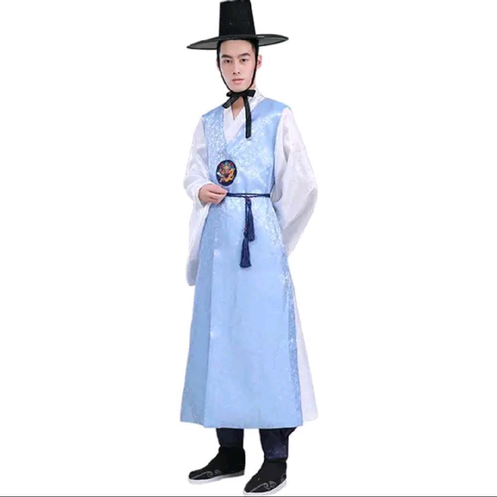 Korean Hanbok Adult Man Pakaian Tradisional Korea Hanbok Dewasa Pria Long Style