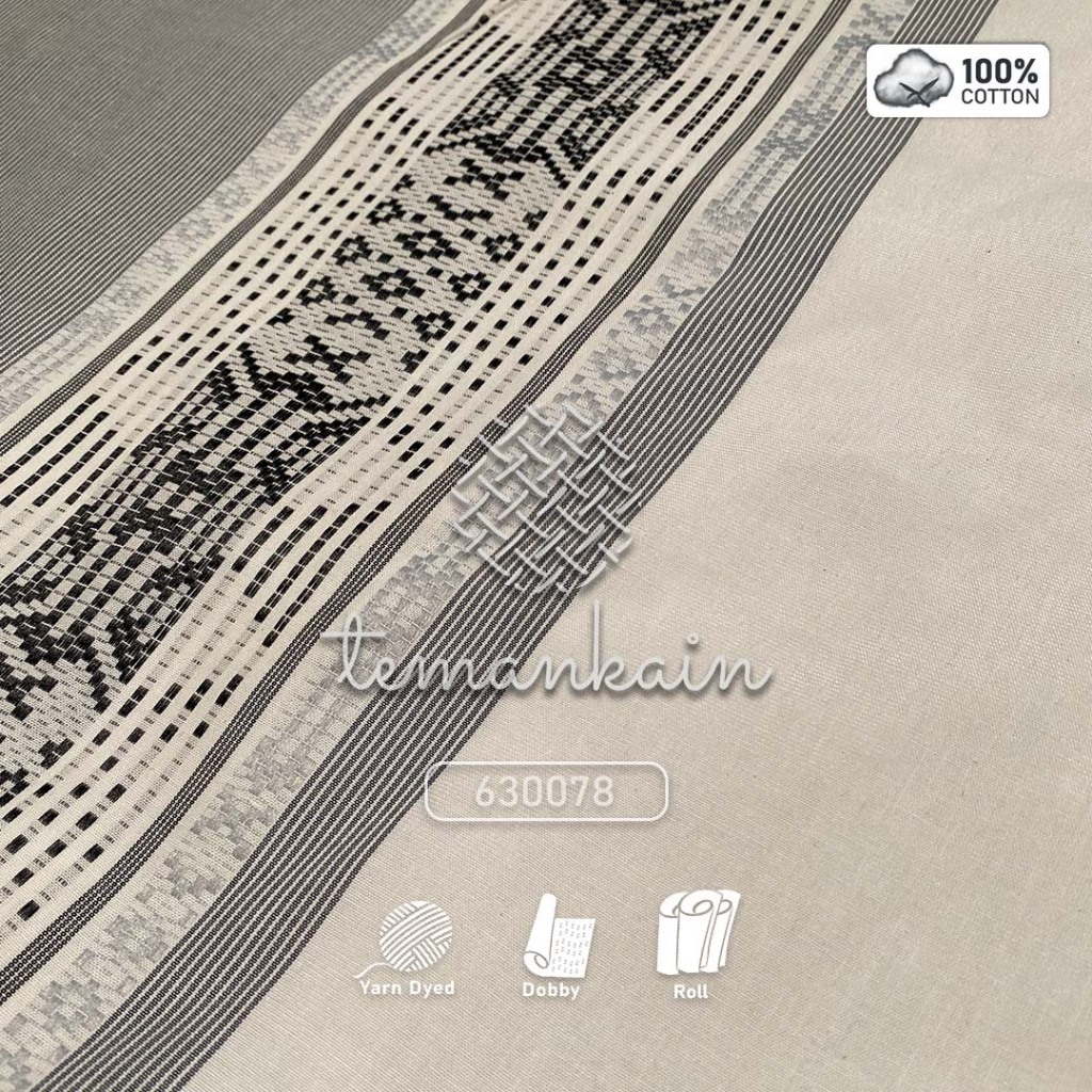 (50 CM) Kain 100% Cotton 630078 Motif Etnik | bahan baju lebaran | full motif dobby | Kain Songket |