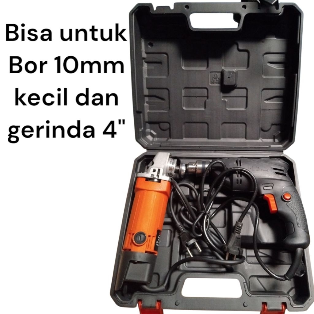 BOX KOPER TOOLS BOX BOR 10MM KECIL  GERINDA BOR BATERAI DAN IMPACT 1000NM