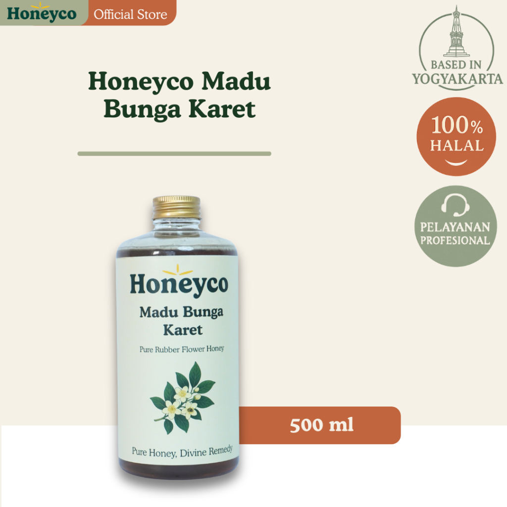 

Honeyco Madu Bunga Karet 500 ml BPOM