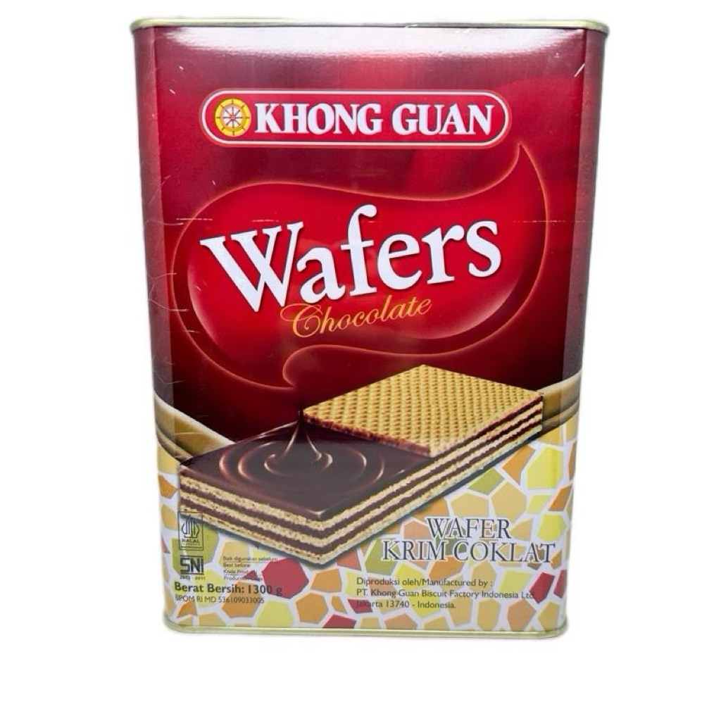 

KHONG GUAN WAFERS CHOCOLATE CLASSIC 1300GR Biskuit Wafer Coklat Murah