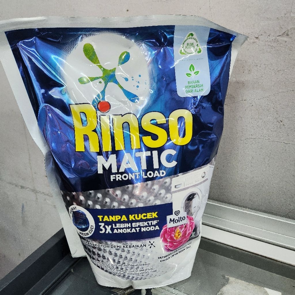 RINSO MATIC Detergen Cair 1.45GR Front Load Liquid Detergent 1450GR