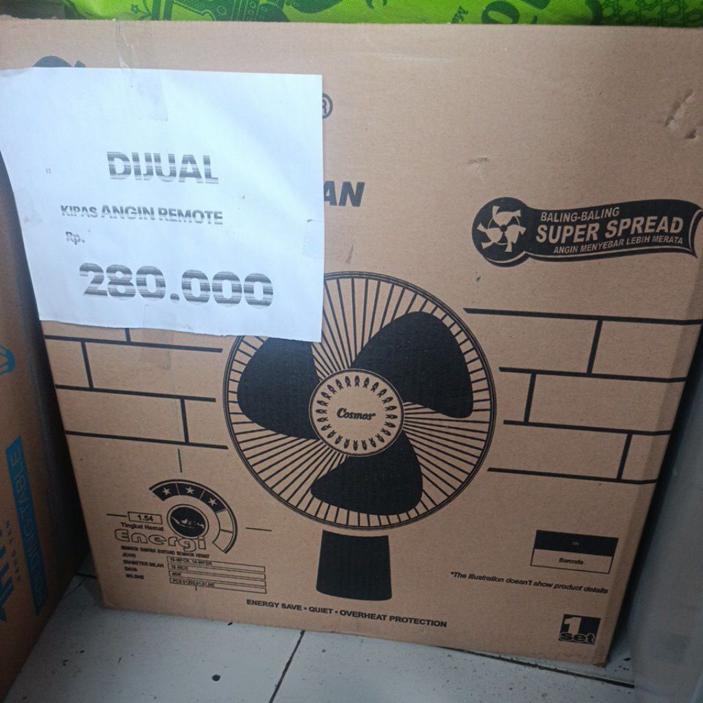 kipas angin 16" remote cosmos
