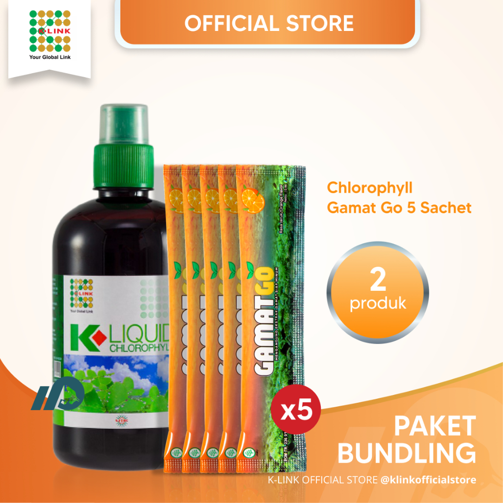 [BUNDLING] K-LIQUID CHLOROPHYLL 500 ml Klorofil K-Link Plus Gamat GO Penerus Gamat Emulsion Premium 
