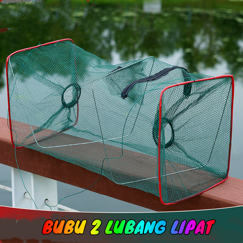 Payung Bubu Jaring Jebakan Perangkap Udang ikan Kepiting Model Payung 2 Lubang
