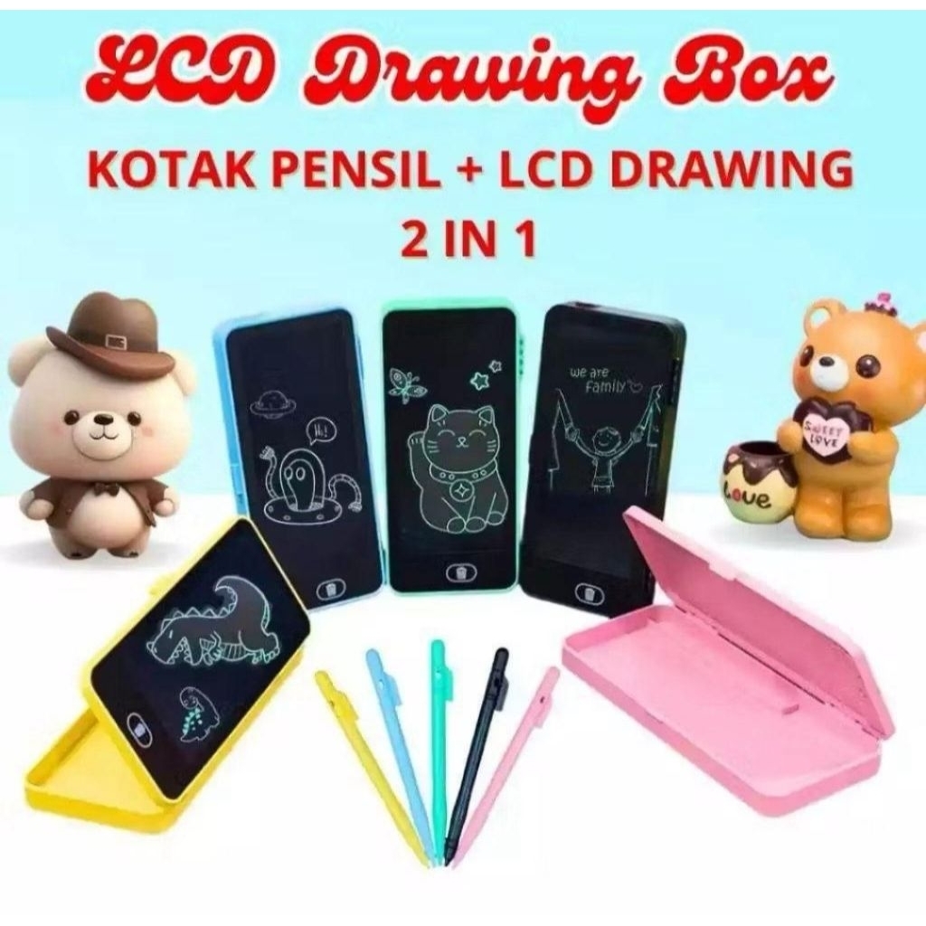 

kotak pensil LCD warna warni