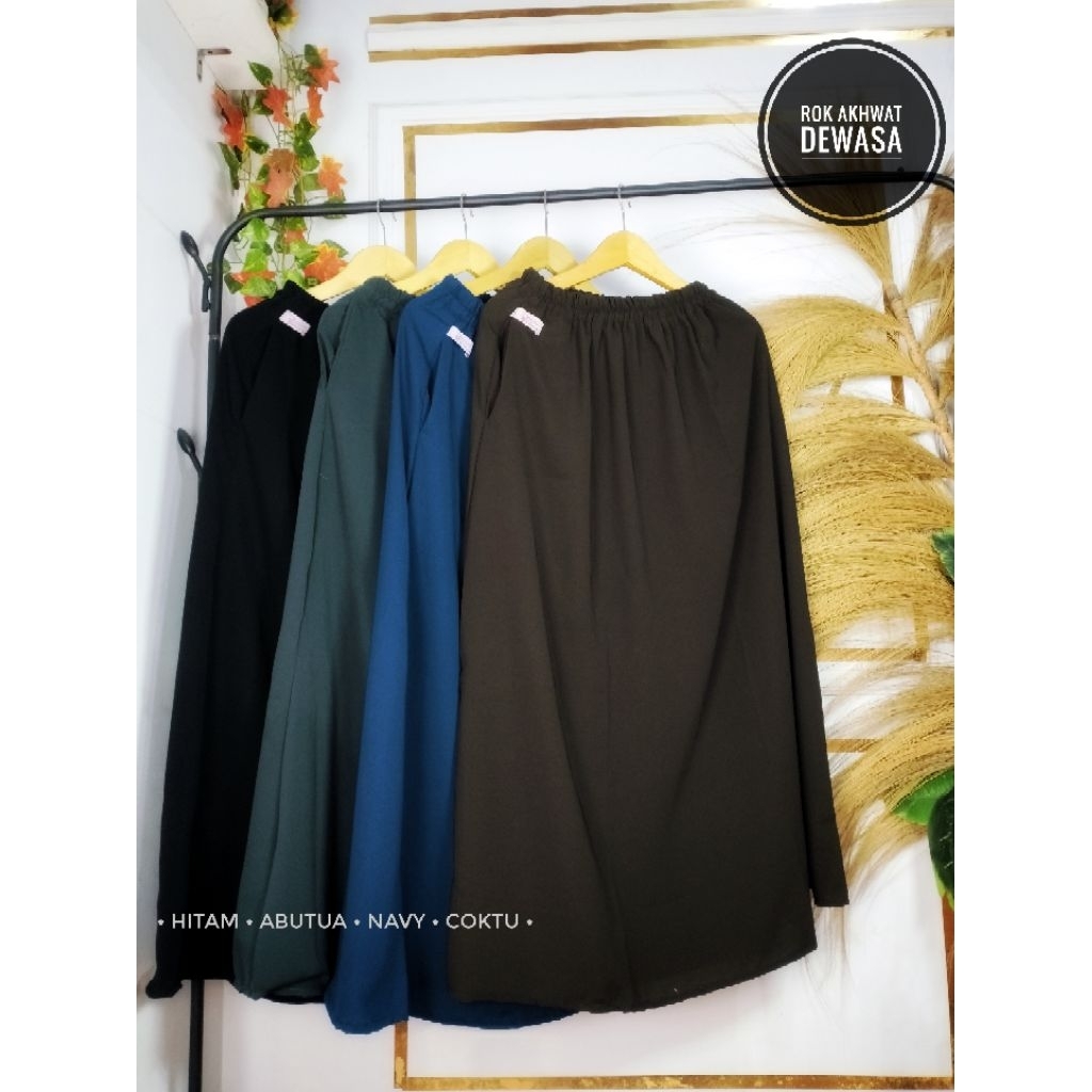 ORIGINAL ROK REMAJA & DEWASA BAHAN JETBLACK BONANZA HITAM PEKAT BY ANNISA SYAR'I NHI