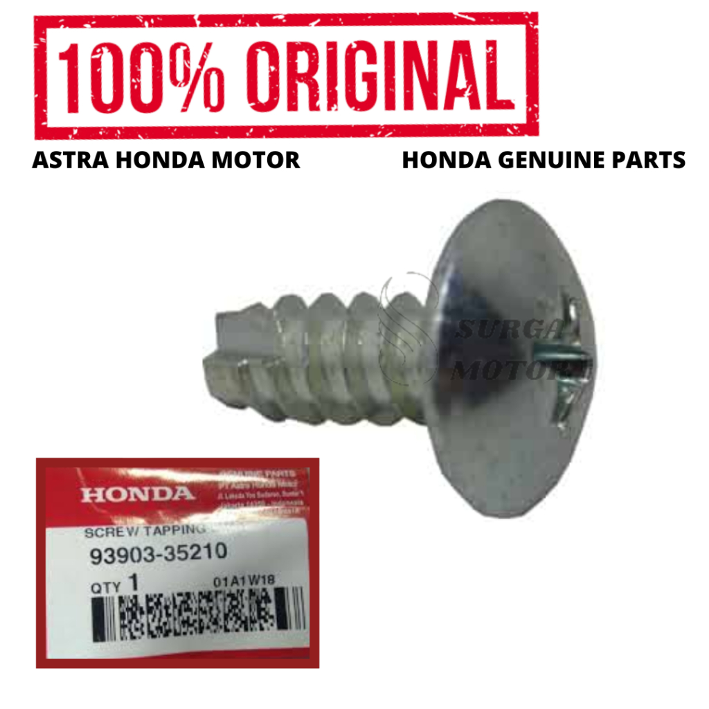 Baut Screw Tapping 5x12 Scoopy K93 K2f Super CUb Supra fit Beat Genio Spacy Original Honda AHM 93903