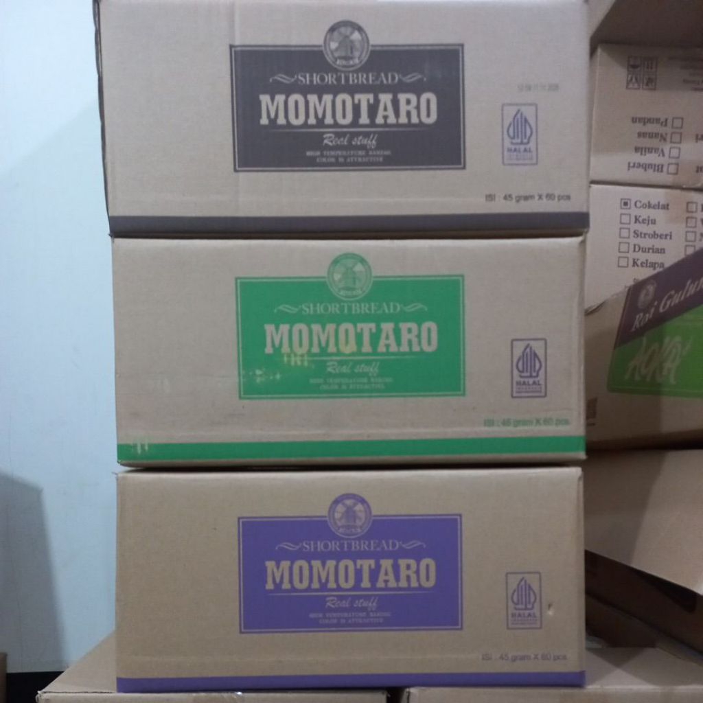 

Momotaro / kukis Mokotaro / cookies momotaro / biskuit momotaro 1 dus isi 60pcs free bubble