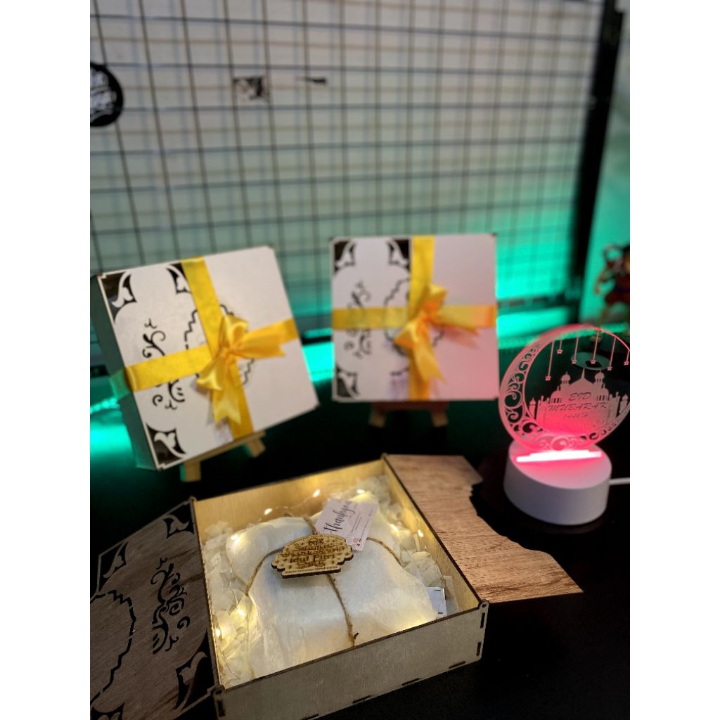 Lampu Tidur Akrilik Pajangan meja Akrilik Hiasan meja Akrilik Souvenir Hampers Custom