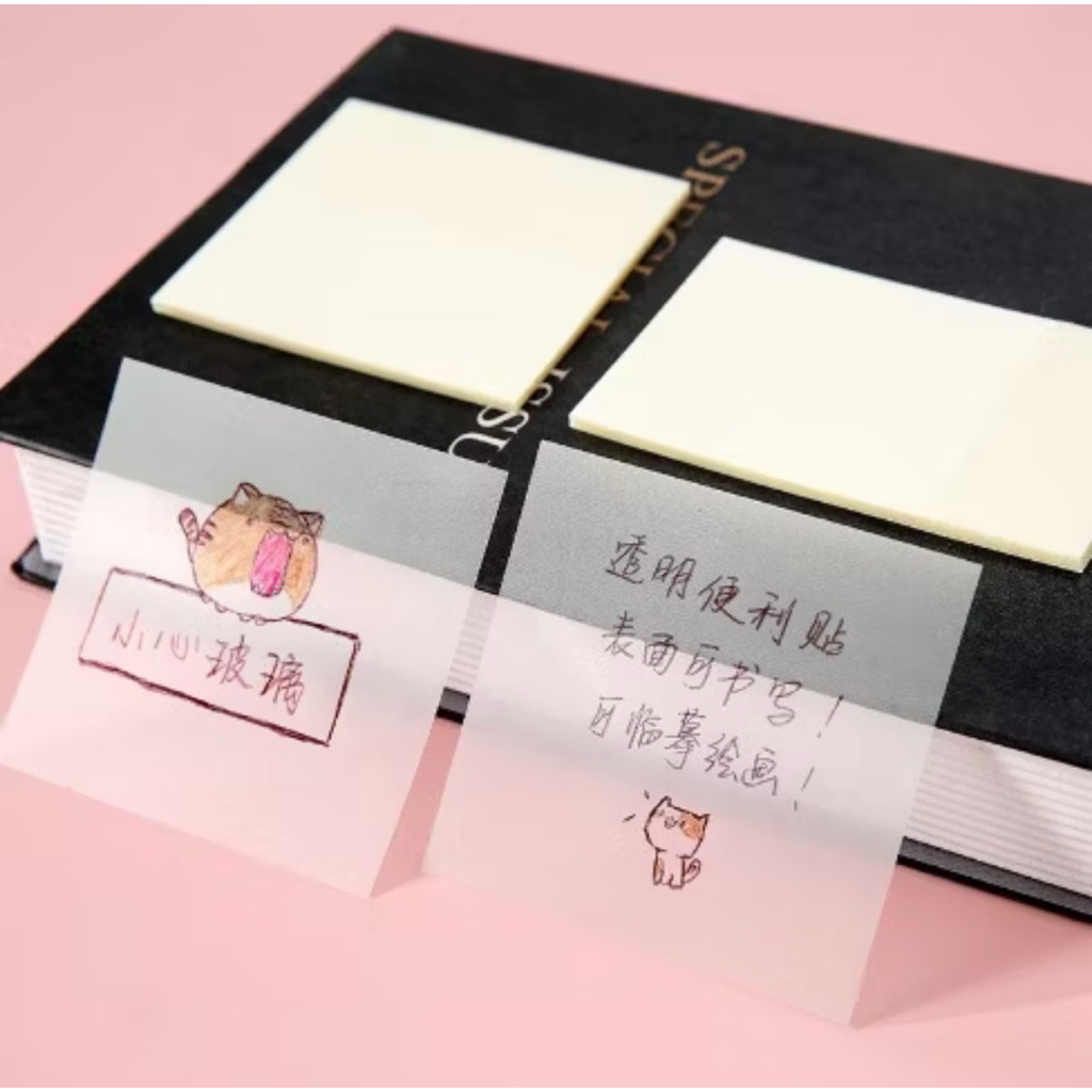

Sticky Note Transparan Tahan Air Untuk Kantor Sekolah / Transparan Sticky Note 50 Lembar / Sticky Note Pelajar