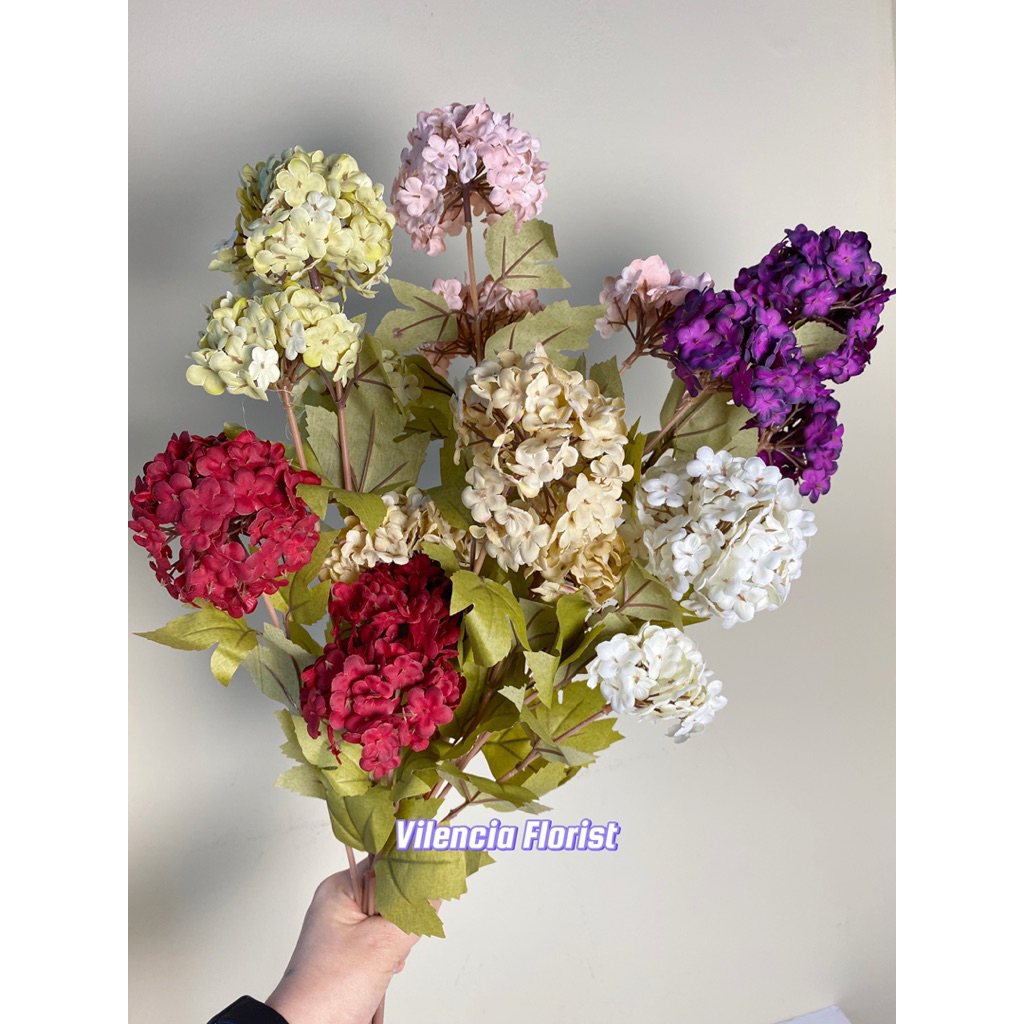 Bunga hortensia mini artificial palsu imitsi dekorasi pernikahan