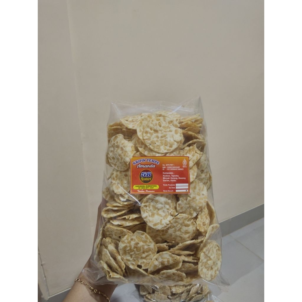 

Kripik Tempe Sagu Amanda//berat 500gr