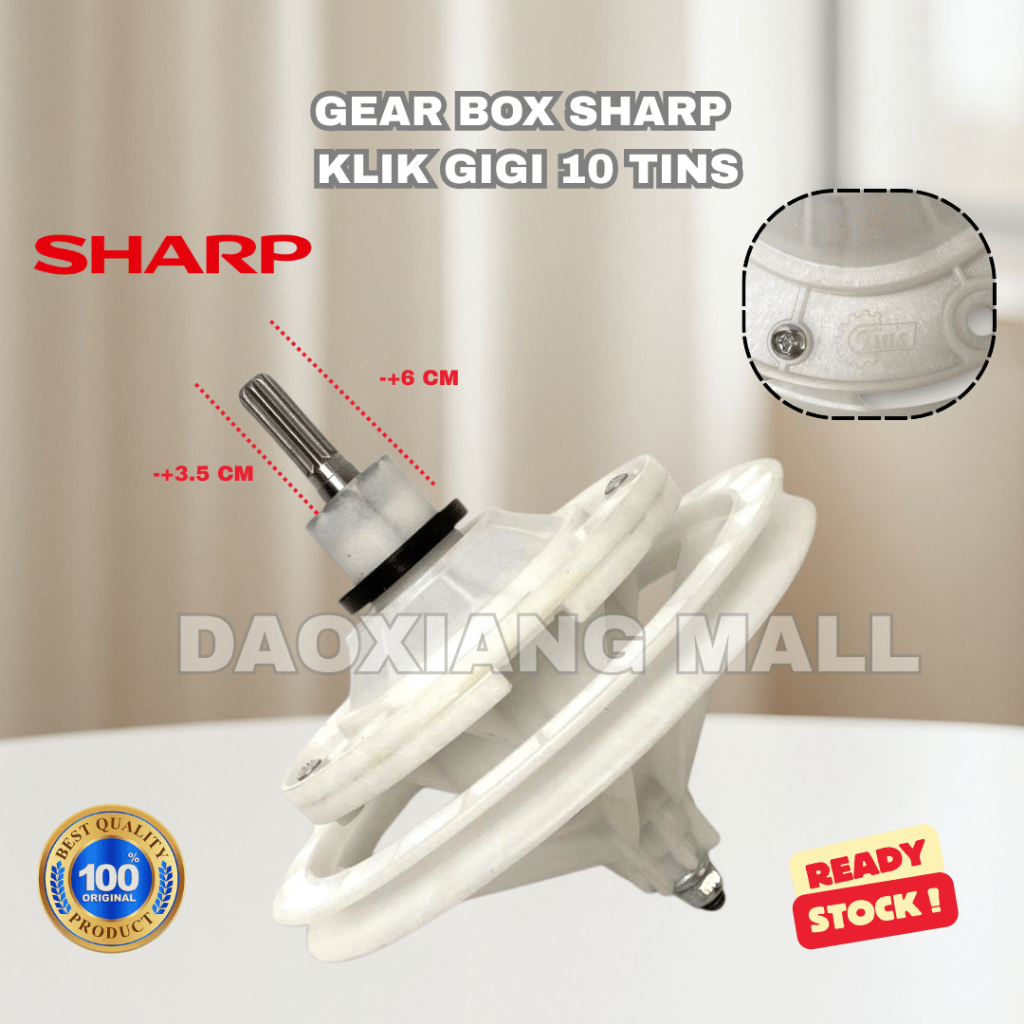 GEARBOX / GIRBOX SHARP GIGI / GERIGI 10 TINS / GIR BOX MESIN CUCI MERK SHARP TINS AWET DAN TAHAN LAM