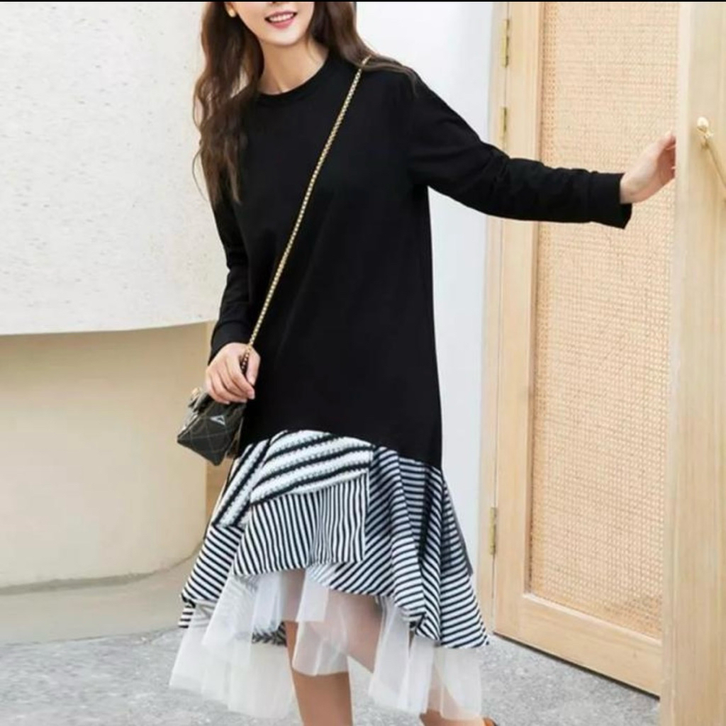 dress pendek korea