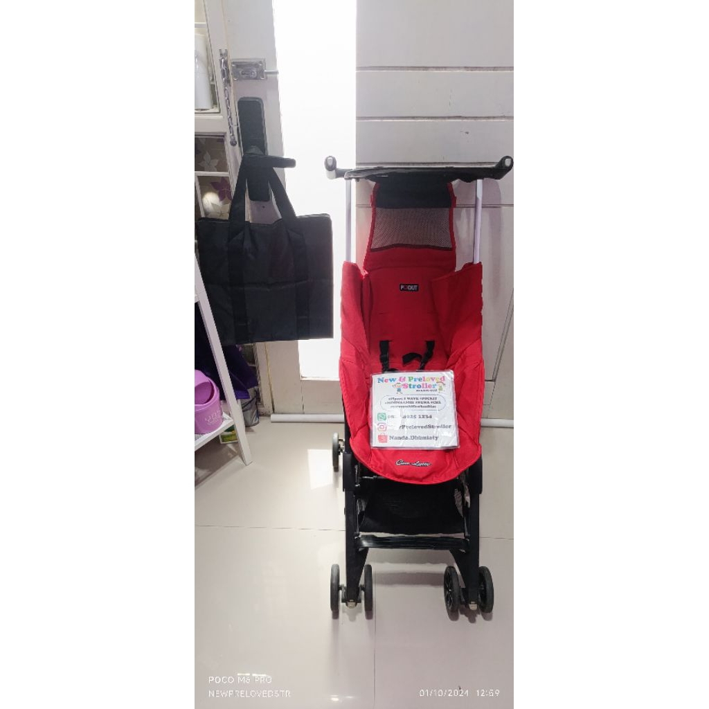 stroller pockit gen 4 biru ungu merah kuning preloved