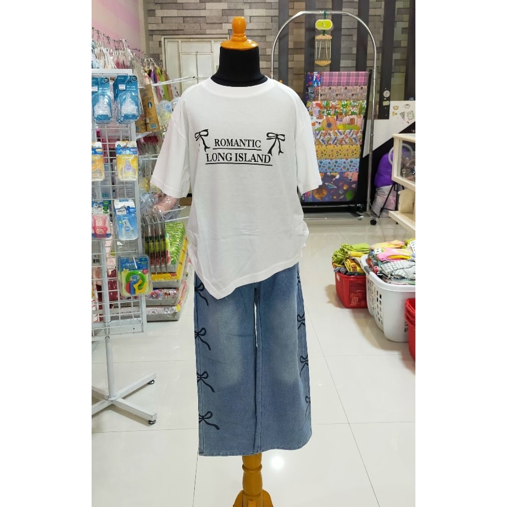 Setelan Celana Kulot Jeans Import Anak