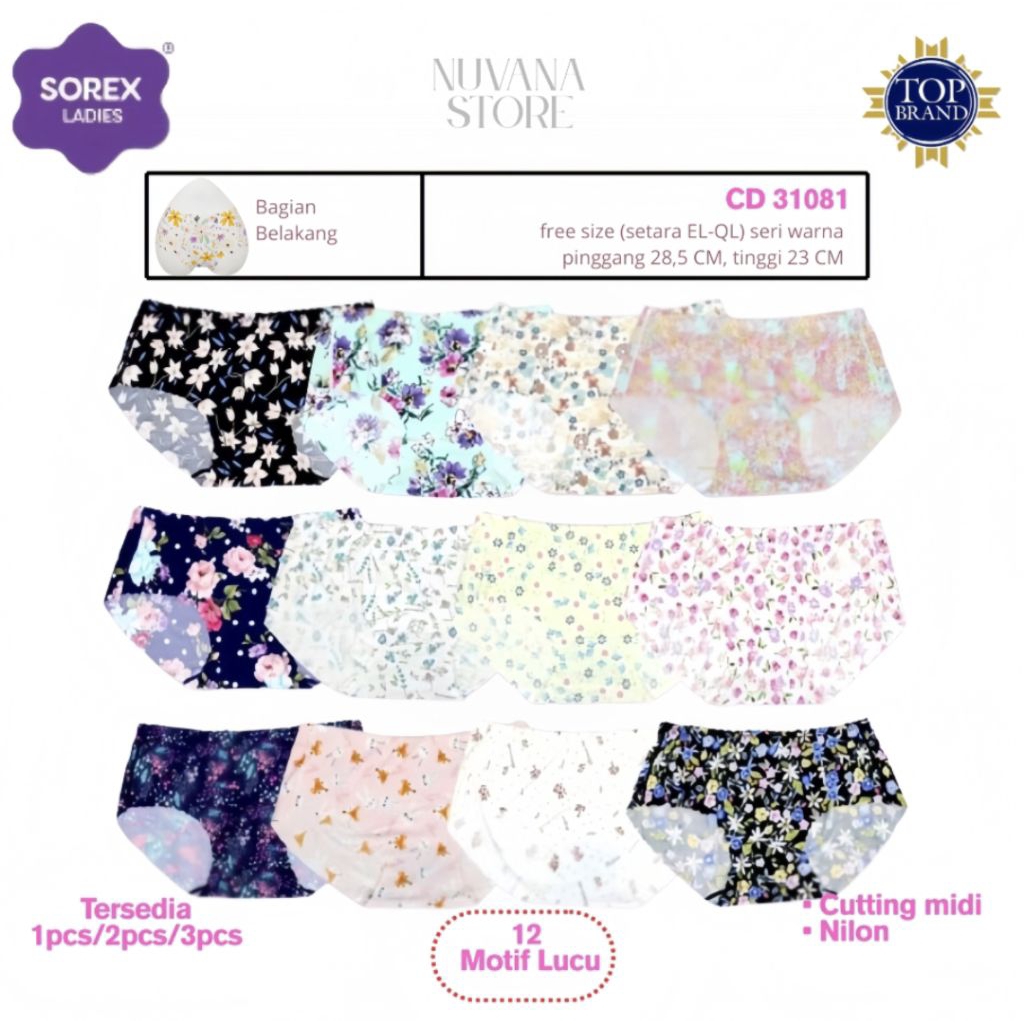 Sorex Celana Dalam Seamless Motif 31081 Seamless Panty original | Celana Dalam Wanita SOREX