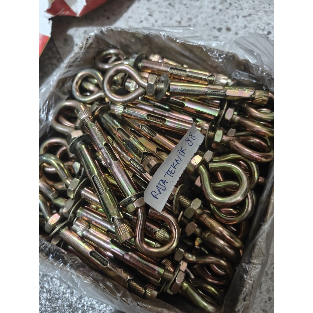 eye anchor bolt m10x80 / eye bolt m10x80 mm / eye dynabolt gantung tutup m10x80 / eye anchor m10x80 