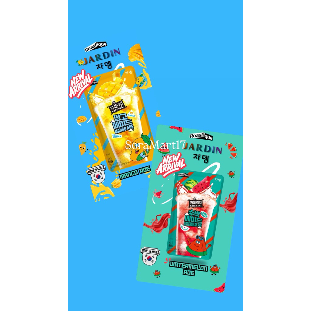 

Jardin Roastique Korean Pouch Drink Mango - Watermelon Ade 230ml Rasa Mangga Semangka