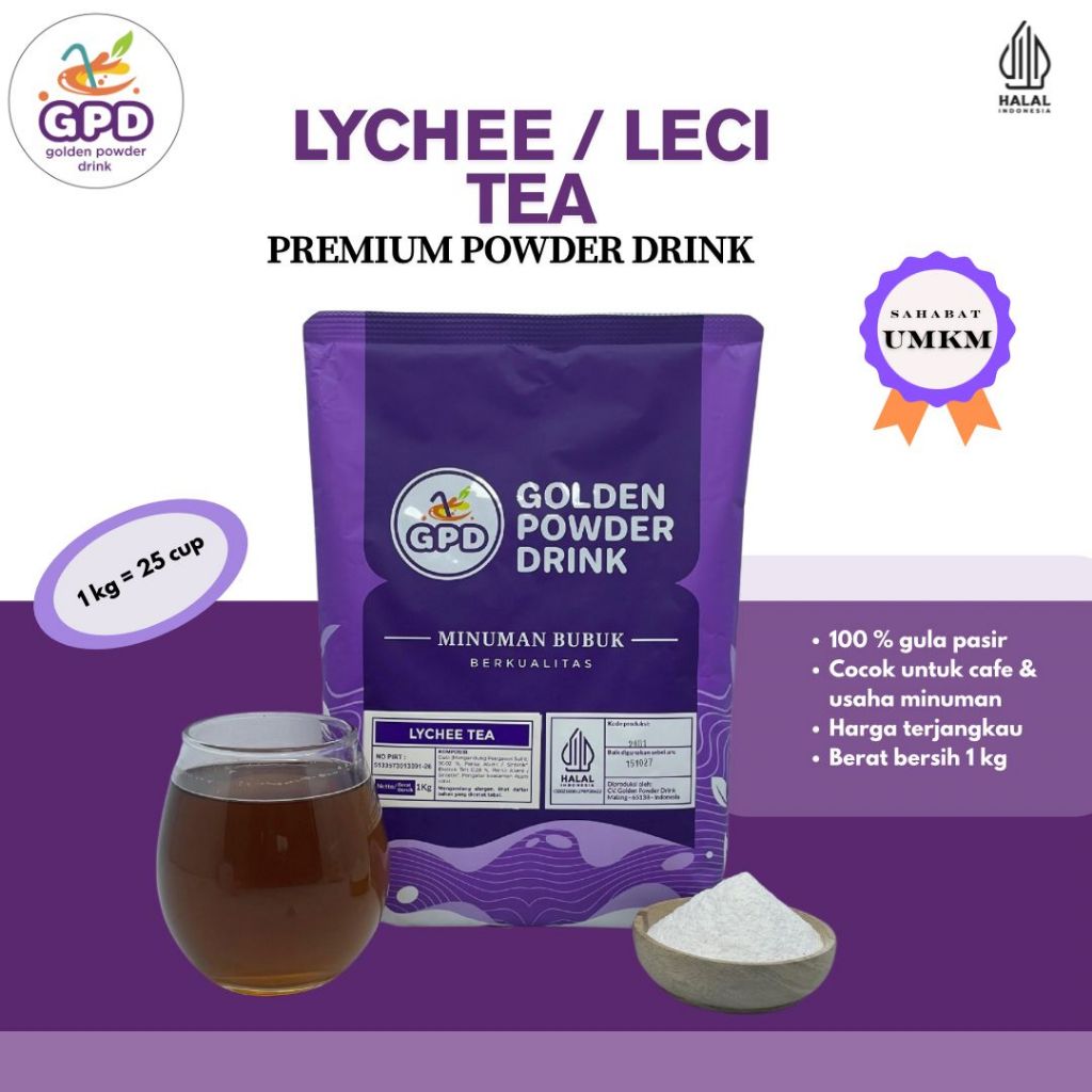 

Bubuk minuman Premium - Leci tea - Golden powder drink