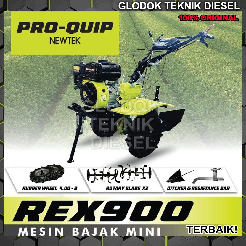 PROMO HEMAT Proquip Mesin Traktor Mini Cultivator REX900 8HP Bajak Sawah Tanah Basah Kering Pembajak