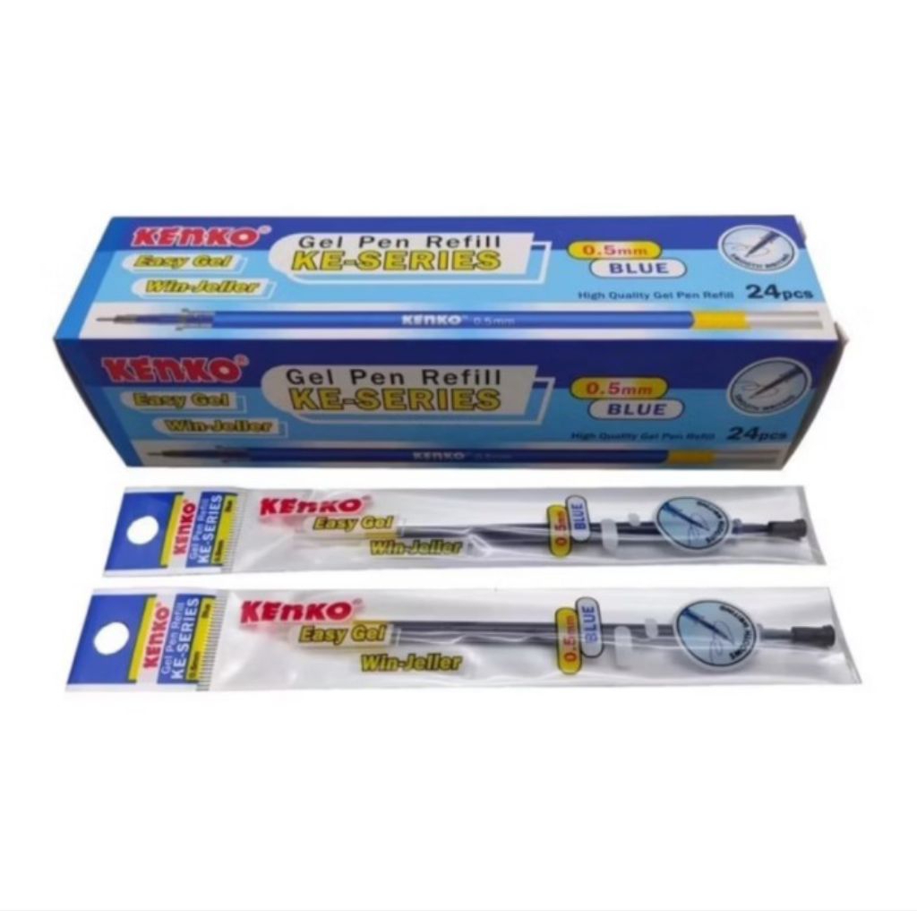 

Refill Pulpen KENKO Easy Gel KE-SERIES isi (24pc) Hitam/Biru
