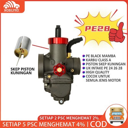 KARBURATOR KARBU PE INTAKE PE 28 PNP TIGER MEGAPRO OLD GL PRO GL MAX CB 100 ORIGINAL
