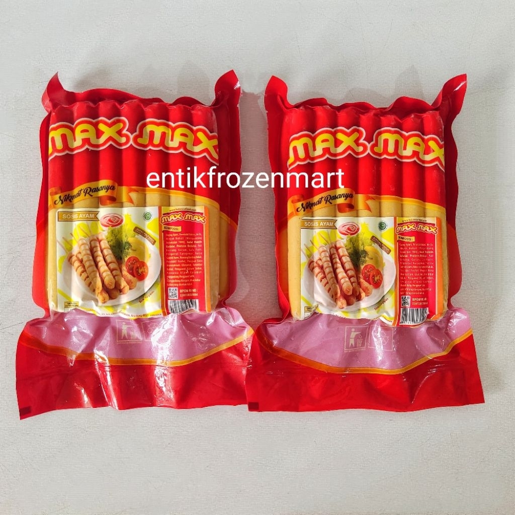 

Sosis Ayam Max Max 500gr [ 15pcs ]