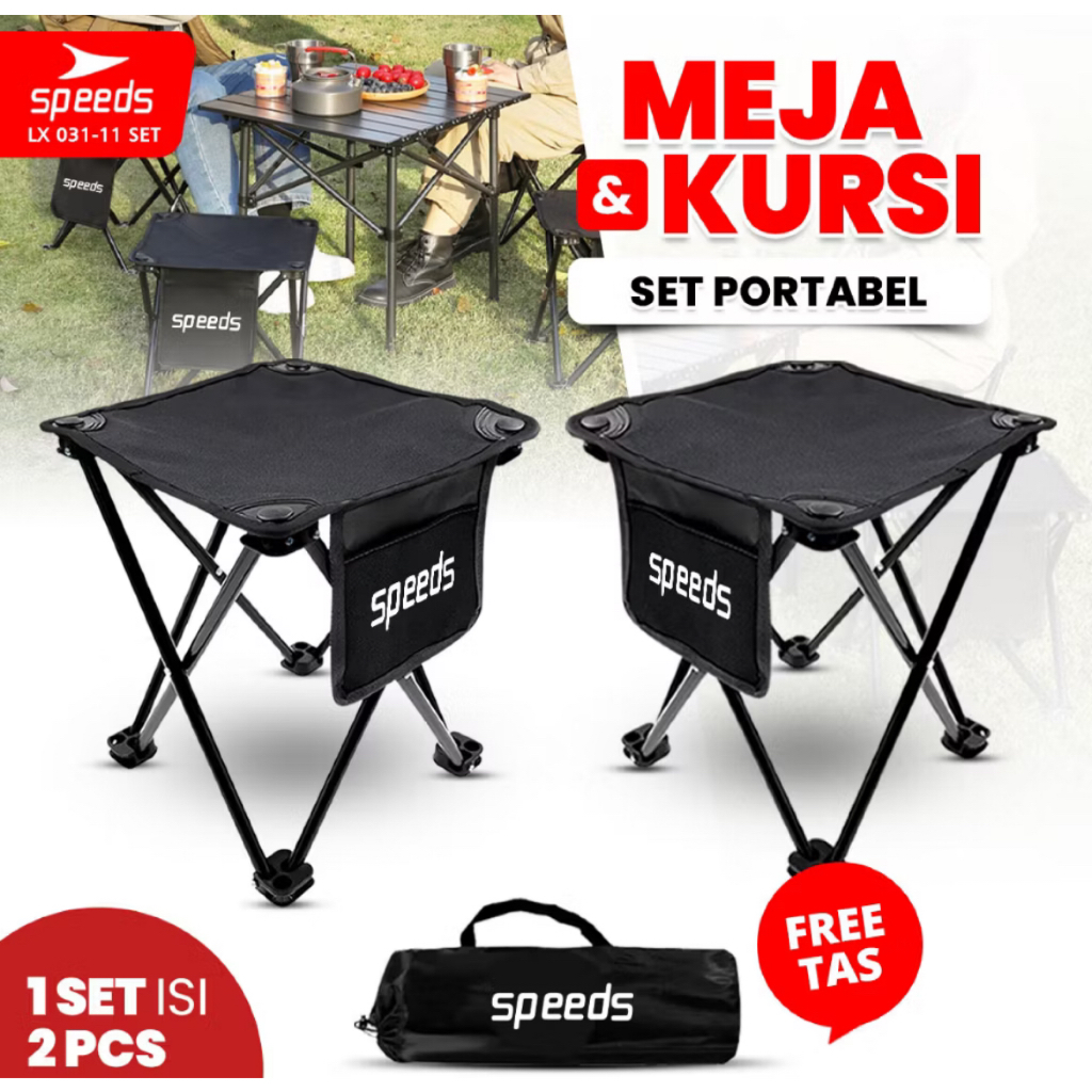 Speeds Kursi Lipat Mini Tanpa Sandaran Outdoor Portable Bangku Lipat Serbaguna Kursi Mancing Folding