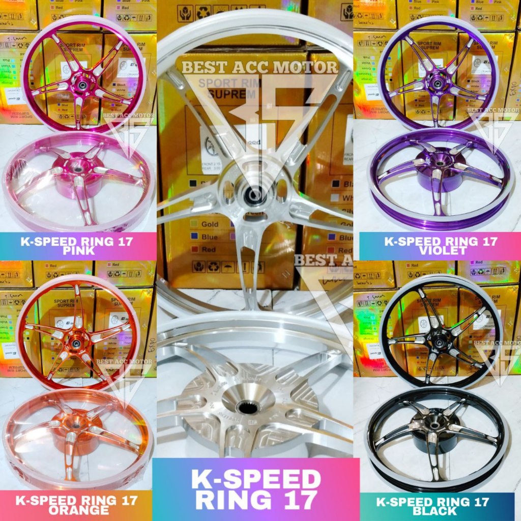 VELG DELKEVIC RING 17 BEAT SCOOPY GENIO VARIO 125 150 MIO SPORTY MIO M3 XEON RING 17 MODEL BINTANG L