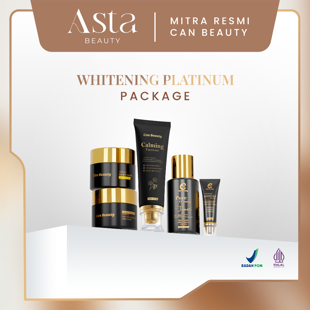 [ ORIGINAL ] CAN BEAUTY Paket Whitening Platinum | Mencerahkan Kulit Wajah Kusam | Krim Wajah