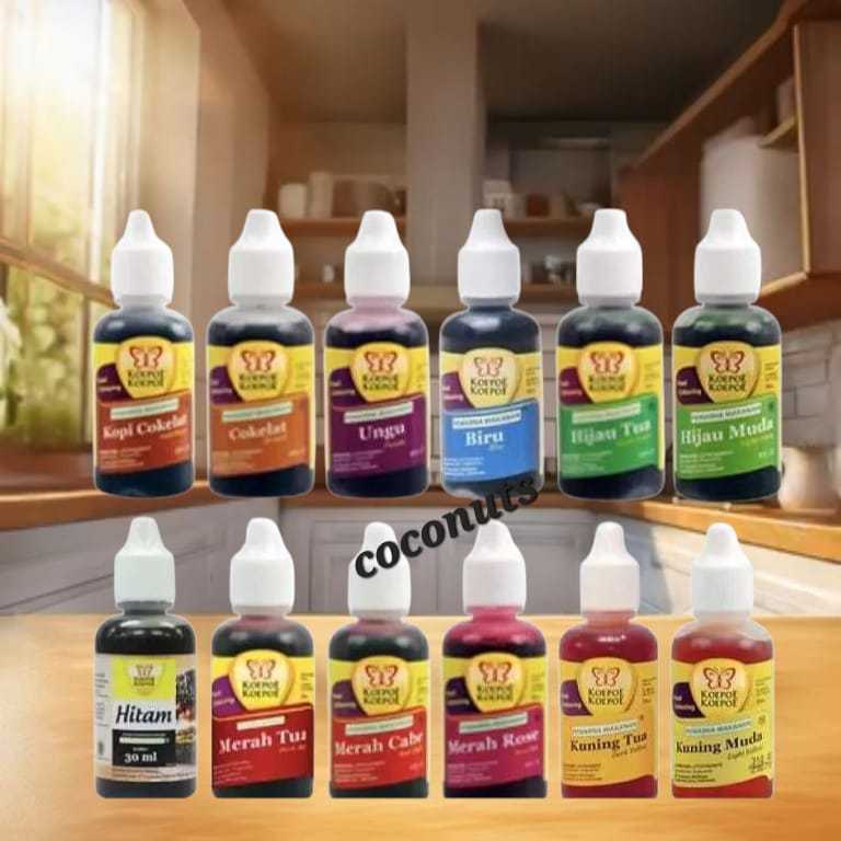 

Kupu Kupu Pewarna Makanan 30 Ml/ Food Colouring KOEPOE KOEPOE 30 Ml
