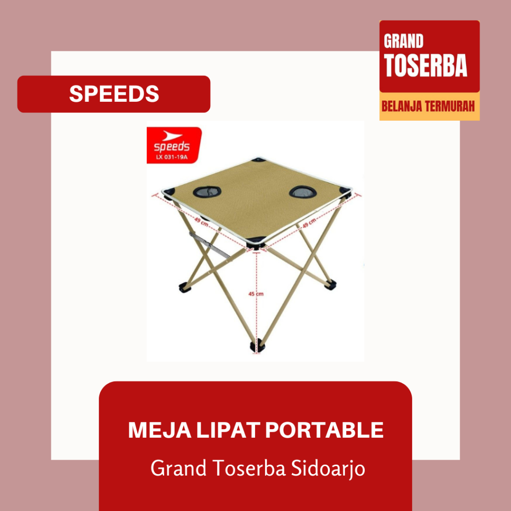 SPEEDS MEJA LIPAT CAMPING OUTDOOR 031-19 / MEJA LIPAT PORTABEL