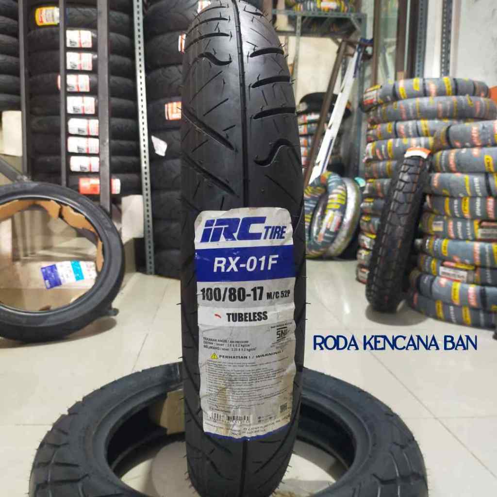 Ban Motor IRC RX-01 F size 100/80 R17 - Tubeless Ban Depan  Supra GTR 150,  Sonic 150R, Mx King 150