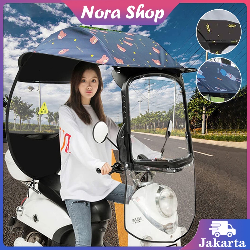 Payung Motor Kanopi Pelindung Hujan Panas Parkir Aman Atap Motor Anti Hujan