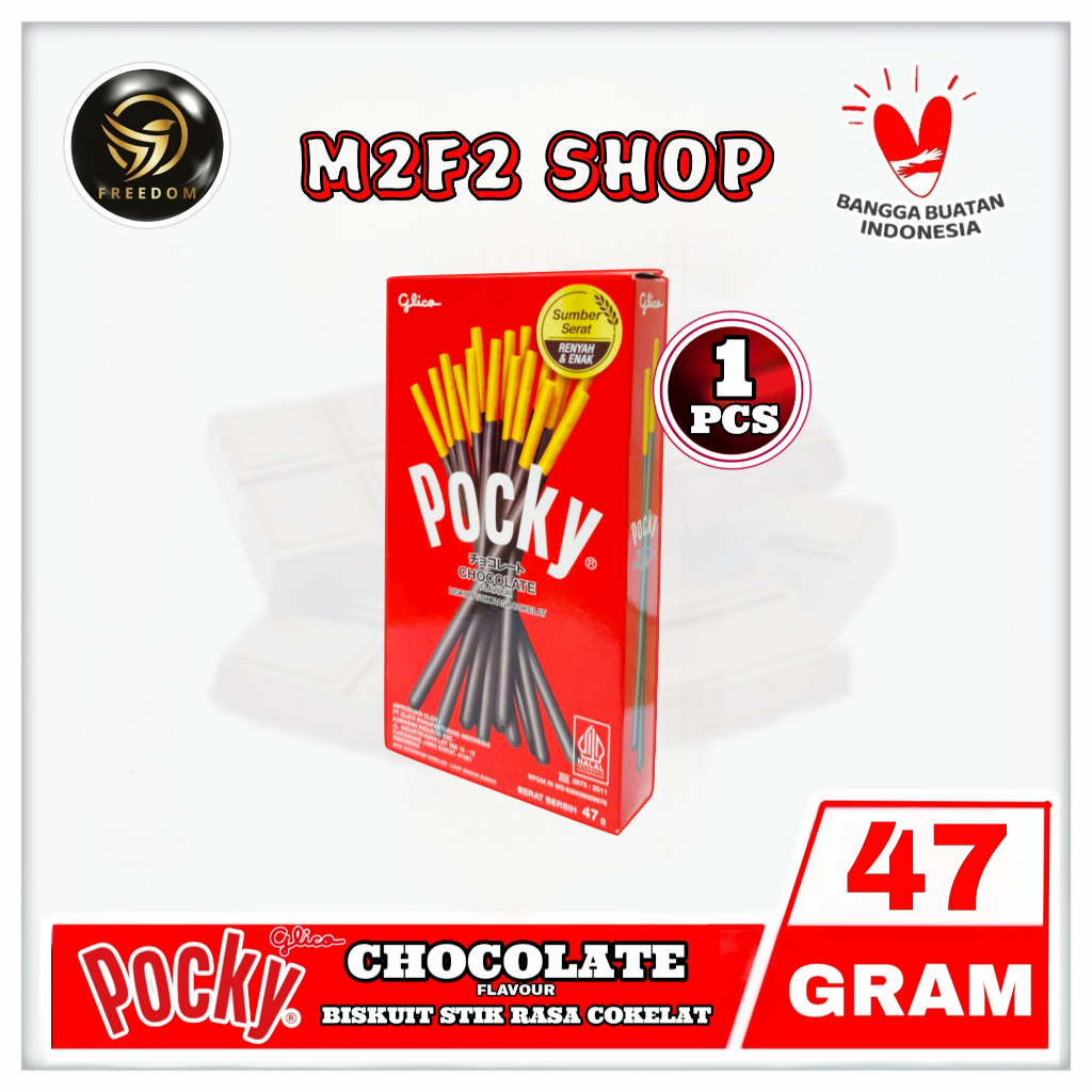 

Glico Pocky Biskuit Cokelat Original Stik | Chocolate Flavour - 47 gr (Kemasan Satuan)